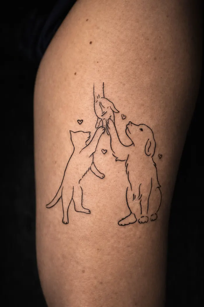 Tatuagem delicada fineline